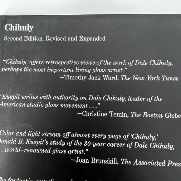 CHIHULY 1998 Revised Expanded 2nd Edition Donald Kuspit Hardcover DJ 2002 - Picture 5 of 10